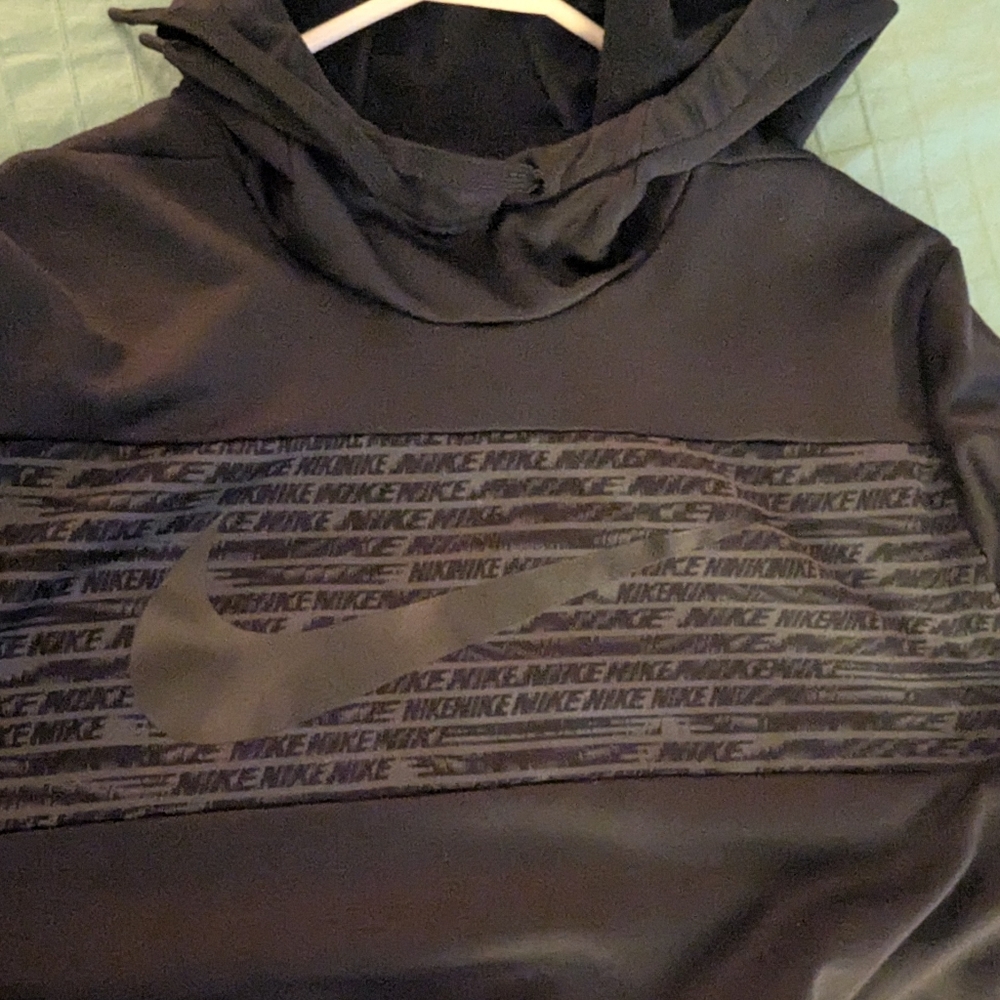Nike XL Black On Black  Hoodie with Logo, 🔥Spookie, Scary, Cool,Just Do It